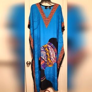 Goddess By WINLAR MUMU House Dress OSFM aqua Casual